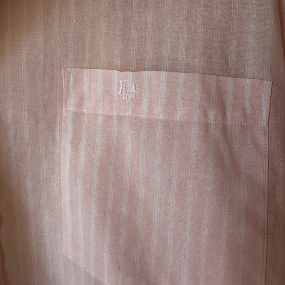 Christian Dior Men's Stipe Button Down Shirt - Picture 9 of 15